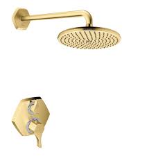 Hansgrohe Gold shower head and trim