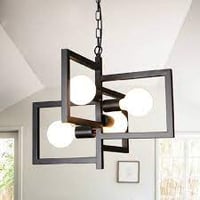 black geometric chandelier-1